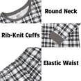 thumbnail image 6 of PEANUTS Toddler Boys Girls Snoopy Family Matching Pajamas Sleepwear 2-Piece Sets for Christmas with Woodstock Charlie Brown Linus (Black Plaid, 3T), 6 of 8