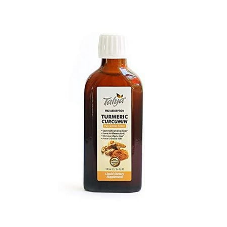 Talya Turmeric Liquid Extract 100ml - Full Strength - Turmeric Curcumin Drops Liquid delivery for Best Absorption. Joint Pain and Inflammation