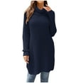 thumbnail image 2 of Lilgiuy Women's Winter Long Sleeve Round Neck Knit Turtleneck Sweater Midi Dress for Photo-shoot, 2 of 4