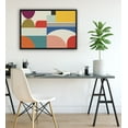thumbnail image 5 of Kate and Laurel Sylvie Mid Century Modern Pattern Framed Canvas Wall Art by Rachel Lee of My Dream Wall, 23x33 Black, Colorful Abstract Art Print for Wall, 5 of 6