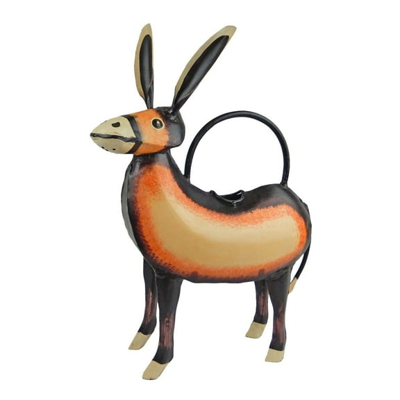 Handcrafted Metal Donkey Watering Can Plant Pals Garden Yard Porch Decor 15.5 in