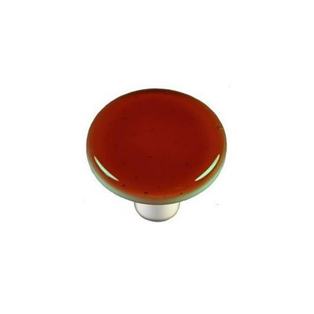 Hot Knobs HK1006-KRB Coucher de Soleil Corail Rond Verre Armoire Bouton - Noir Poste