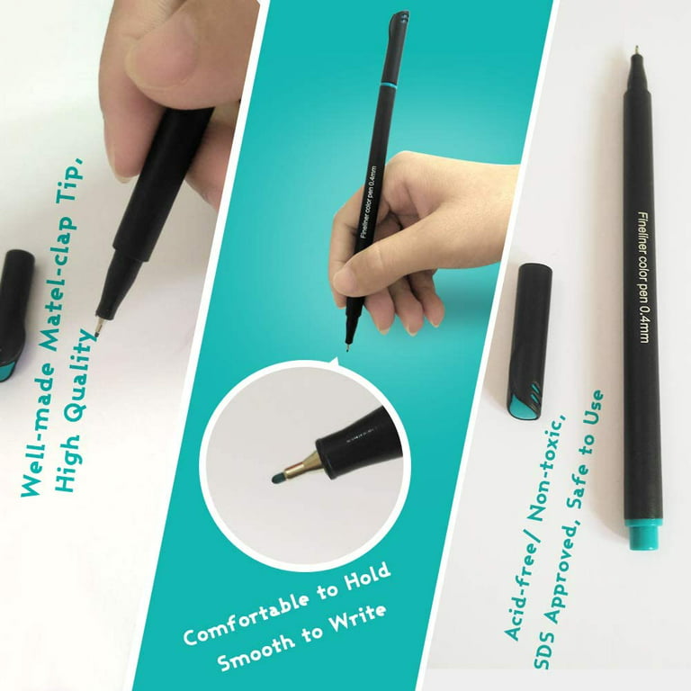 24pcs Mixed Color Gel Pen, Simple 24 Colors Fine Point Drawing Pen