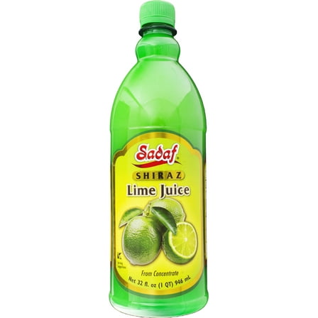 Sadaf Lime Juice from Concentrate 32 Fl oz in a plastic bottle