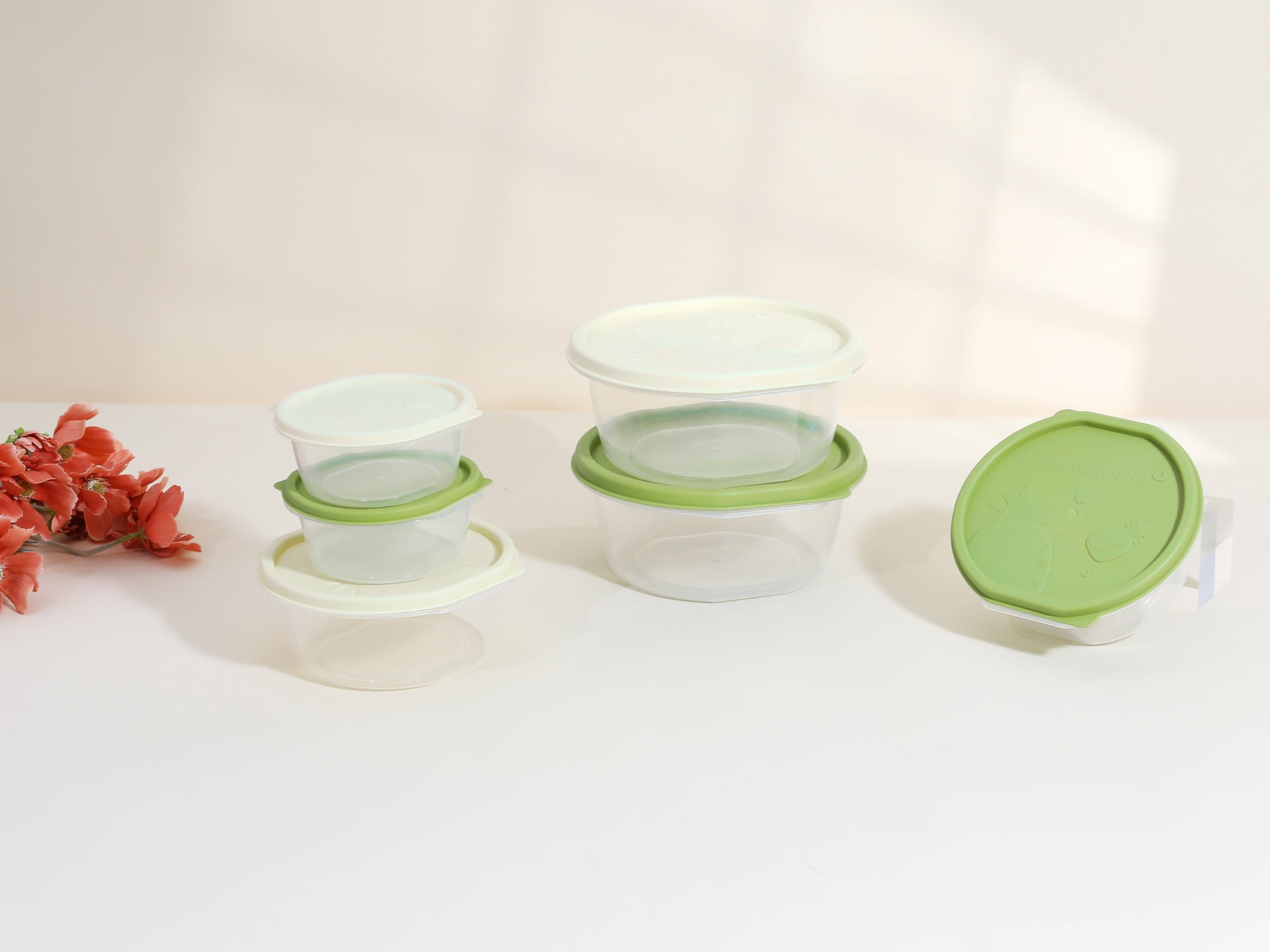 Unique Bargains 12 Pack Plastic Food Storage Containers Meal Prep Containers Small Oval