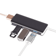 thumbnail image 4 of Hub USB 3.0 de 4 puertos Ultra Slim Extra Light fabricado en aluminio Hub USB para MacBook Air, Mac Pro / Mini, Microsoft y otros dispositivos USB, 4 of 8