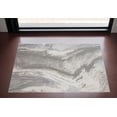thumbnail image 6 of 2' x 3' Gray and Ivory Abstract Power Loom Area Rug, 6 of 6