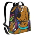 thumbnail image 2 of Lsque Scooby-Doo Pattern Backpack – School Travel Canvas Daypack with Ergonomic Padded Straps, Multiple Compartments & Leather Handle, 2 of 5