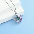 thumbnail image 3 of Lucky Four-Leaf Clover Cremation Necklace for Ashes Memorial Jewelry Stainless Steel Urn Pendant Loved Ones Funeral Ashes Holder Keepsake Gift, 3 of 7