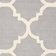 thumbnail image 2 of Safavieh Cambridge Collection CAM140D Handmade Moroccan Geometric Silver and Ivory Premium Wool Runner (2'6" x 14'), 2 of 3