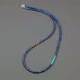thumbnail image 3 of COAI Natural Lapis Lazuli Stone Bead Heishi Necklace for Him, 3 of 5
