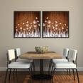 thumbnail image 2 of wall26 2 Piece Framed Canvas Wall Art for Living Room, Bedroom Wood Flower Theme Canvas Prints for Home Decoration Ready to Hang - 24"x24"x2 Panels, 2 of 4
