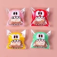 thumbnail image 5 of 50/100 piezas de bolsas de galletas y dulces con forma de monstruo de dibujos animados, bolsas de plástico autoadhesivas para galletas, bocadillos, suministros para hornear, decoración de cumpleaños, 5 of 5