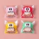 thumbnail image 5 of 50/100 piezas de bolsas de galletas y dulces con forma de monstruo de dibujos animados, bolsas de plástico autoadhesivas para galletas, bocadillos, suministros para hornear, decoración de cumpleaños, 5 of 5
