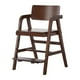 thumbnail image 1 of Silla alta de madera maciza, ajustable, resistente, para dormitorio, con reposapiés Toda la madera oscura, 1 of 8