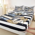 thumbnail image 3 of Homewish Valentine's Day 4pcs Bed Sheets for Female Men Adults,Pink Fashion High Heels King Sheets,Geometric Stripes Super Cozy Sheet Set,Breathable Home Decor, 3 of 7