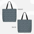thumbnail image 2 of Hirioo Small White Flowers for Tote Bag for Women, Quilted Shoulder Bag with Zipper, Large Capacity Handbags for Casual, Travel, Work, 2 of 7