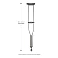 thumbnail image 4 of McKesson Aluminum Crutches with Euro-Style Clip, Push-Button, 45 in to 53 in H, 1 Pair, 4 of 4
