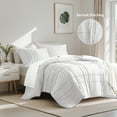 thumbnail image 3 of Regency Heights Twin/Twin XL Comforter Set, Boho 2-Piece Pintuck Stitching Dorm Bedding Set, Soft Washed Pleated Bed Sets with Pillow Sham White, 3 of 11