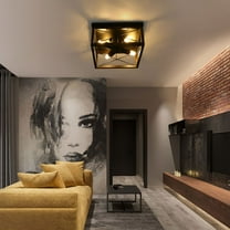 Industrial Ceiling Light Fixture Wood Ceiling Lamp for Hallway, Entryway E26x4 Dining Rooms, Living Rooms, Kitchens,