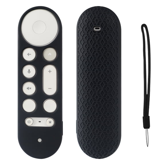 Silicone Remote Control Cover Case for Google TV Streamer 4K 2024 for Google GY3LE,Smart Voice Controller Replacement Protective Skin Sleeve - Black