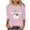 Pink Christmas Clothes For Women, variant on Cadancy Women's 3/4 Sleeve Tops Christmas Snowman Vintage Holiday Shirts Plus Size Dressy Party Winter Shirt Crewneck Xmas Funny Casual Loose Blouses