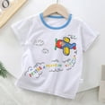 thumbnail image 2 of FINALGANG Child Girls Boys Cartoon Cotton Short Sleeve T Shirts O-Neck T-Shirts Tee Tops Kids Toddler Daily Wear 6-9 Months, 2 of 3