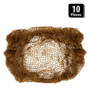 Popular Life Arya Net Extra Fine Elastic Edge Hair Nets, Brown (Pack of 10)