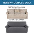 thumbnail image 2 of H.VERSAILTEX 2-Piece Jacquard Spandex Sofa Stretch Slipcover, Gray, 2 of 6