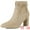 Beige, variant on Unique Bargains Women's Pointed Toe Chunky Heel Zipper Ankle Boots Red 8
