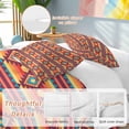 thumbnail image 3 of Boho Bedding 3 Piece Duvet Cover Set California King, Abstract Modern Geometric Ethnic Bohemia Striped Microfiber Comforter Cover with Zipper Closure & Pillowcases, FadeResistant Quilt Cover, 3 of 9