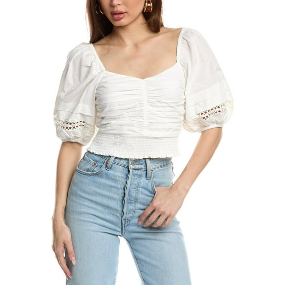 Ramy Brook womens  Zayla Top, XL, White