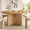 Natural, variant on Oval Extendable Dining Table, Modern Farmhouse Kitchen Table with Pedestal Base & Adjustable Foot Pads, for Dining Room, Kitchen, Natural