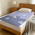 thumbnail image 4 of Reversible Mattress Protector Lightweight Non-Slip Polyester Mattress Cover | Breathable and Washable Bedding Pad | Hexagonal Quilted Fitted Underpad for Home Dorm Bed, 4 of 6
