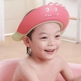 thumbnail image 2 of Tnobhg Baby Shower Cap Shield Adjustable Silicone Bath Visor Cute Dinosaur Shampoo Bathing Hat Eye Ear Protector Flexible Leak-proof Baby Shower Cap for Toddlers, 2 of 7
