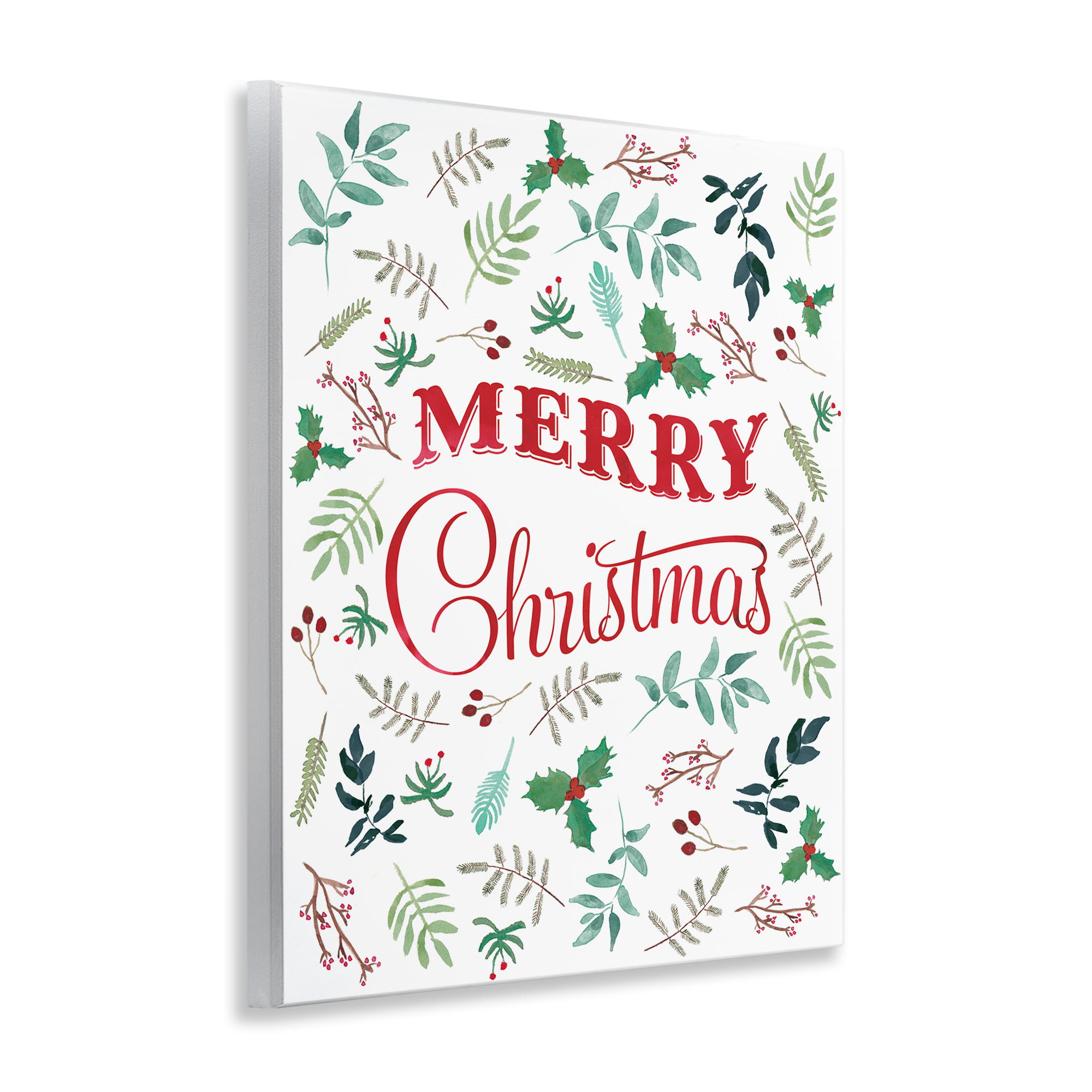 Stupell Industries Christmas Botanicals Pattern Holiday Painting Unframed Art Prints Wall Art, 11 x 14