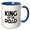 Blue/White, variant on 3drose, Decorative Text King of the Road. Impressive Typography Design, 11oz Mug