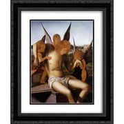 Antonello da Messina 2x Matted 20x24 Black Ornate Framed Art Print 'Pieta'