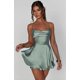 thumbnail image 1 of Vestido corto de verano de color liso, sin espalda, adelgazante, sexy, popular en Europa y América, 1 of 6