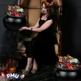 thumbnail image 5 of PMU Halloween Cauldron 2Pc- 18",16" Witch Plastic Cauldron Candy bowl Black, For Halloween Decor, 5 of 6