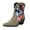 Grey, variant on Oyedens Cowboy Boots for Women Ethnic Retro Boho Wide Mid Calf Western Cowgirl Boots Riding Boots
