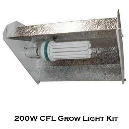 200W CFL Fluorescent Bulb Grow Light Hood Reflector ...