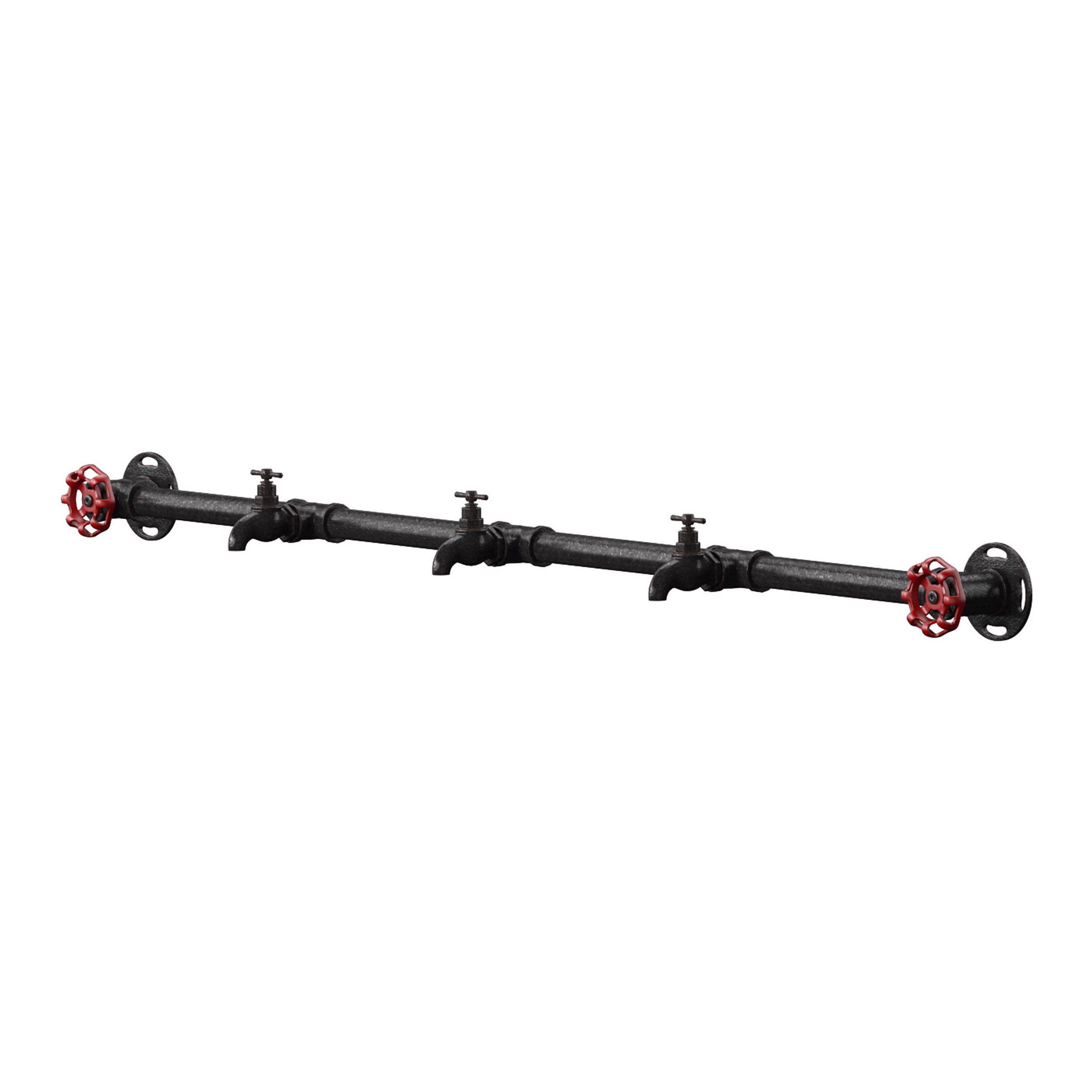 Furniture of America Stire Metal 5-Hook Coat Rack, Sand Black