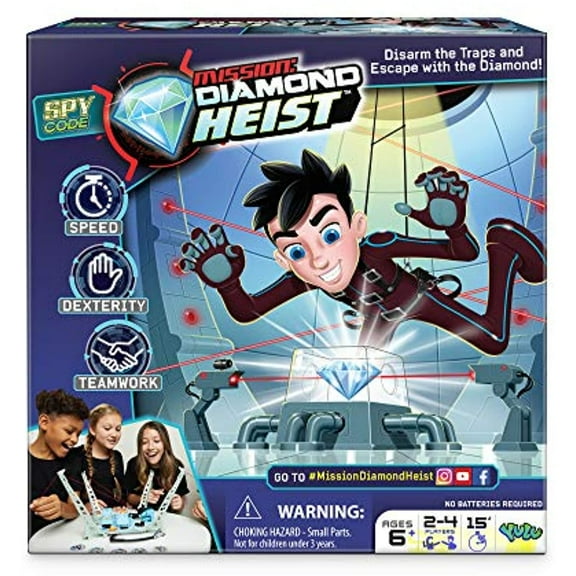 Mission: Diamond Heist - Disarm The Traps and Escape with The Diamond - Teamwork | for Ages 6  | 2-4 Players