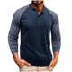 thumbnail image 1 of Blusas y camisas de manga larga con cuello redondo para hombre, suéter deportivo informal con botones y cuello redondo, blusas de manga larga con cuello redondo, blusa de poliéster para hombre, 1 of 6