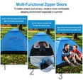 thumbnail image 6 of 3-4Person Waterproof Pop Up Camping Tent Folding Instant Setup Tent w/ 2 Mosquito Net, 6 of 8