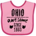 thumbnail image 3 of Inktastic Ohio Awesome Since 1803 Boys or Girls Baby Bib, 3 of 4