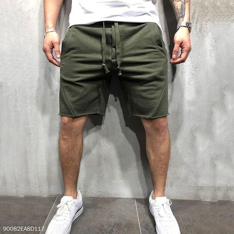 Shorts for Men F_Gotal Men’s Casual Buttons Pocket Short Pants Tooling Solid Pants Training Jogger Shorts Sweatpants 