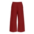 thumbnail image 6 of GUACER Womens Wide Leg Cargo Pants High Waisted Elastic Casual Trousers with Knee Detail Streetwear Fashion Pants, 6 of 7