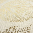 thumbnail image 2 of Ivory Gold Metallic Foil Leaf Pattern Throw Pillow, 2 of 5